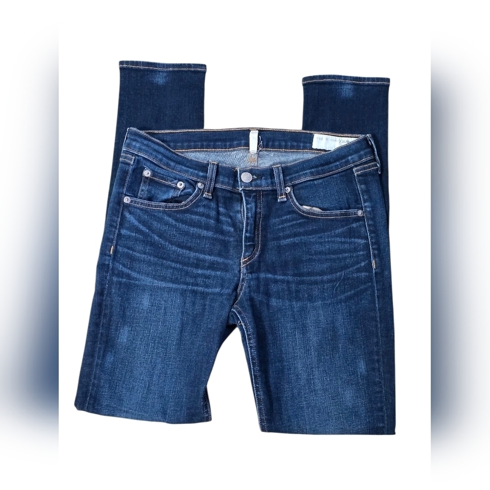 rag & bone Blue Skinny Jeans with Classic Fading